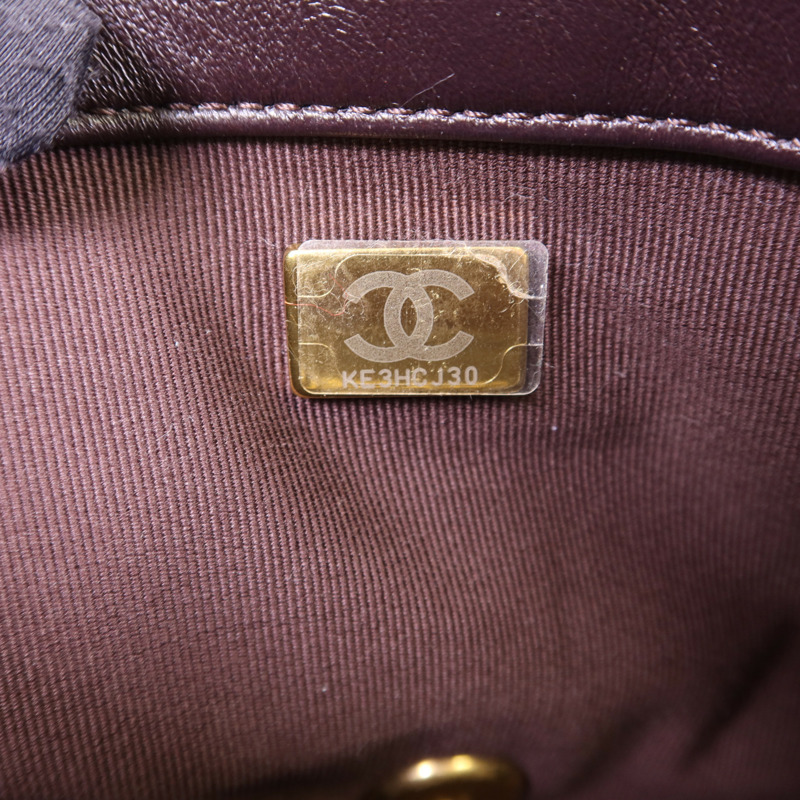 CHANEL 牛皮皮革Chain Shoulder Bag金扣鏈帶肩背袋-8