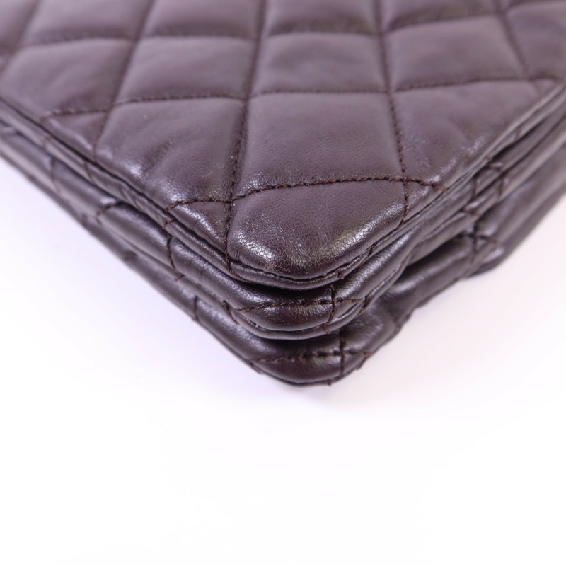 CHANEL 牛皮皮革Chain Shoulder Bag金扣鏈帶肩背袋-15