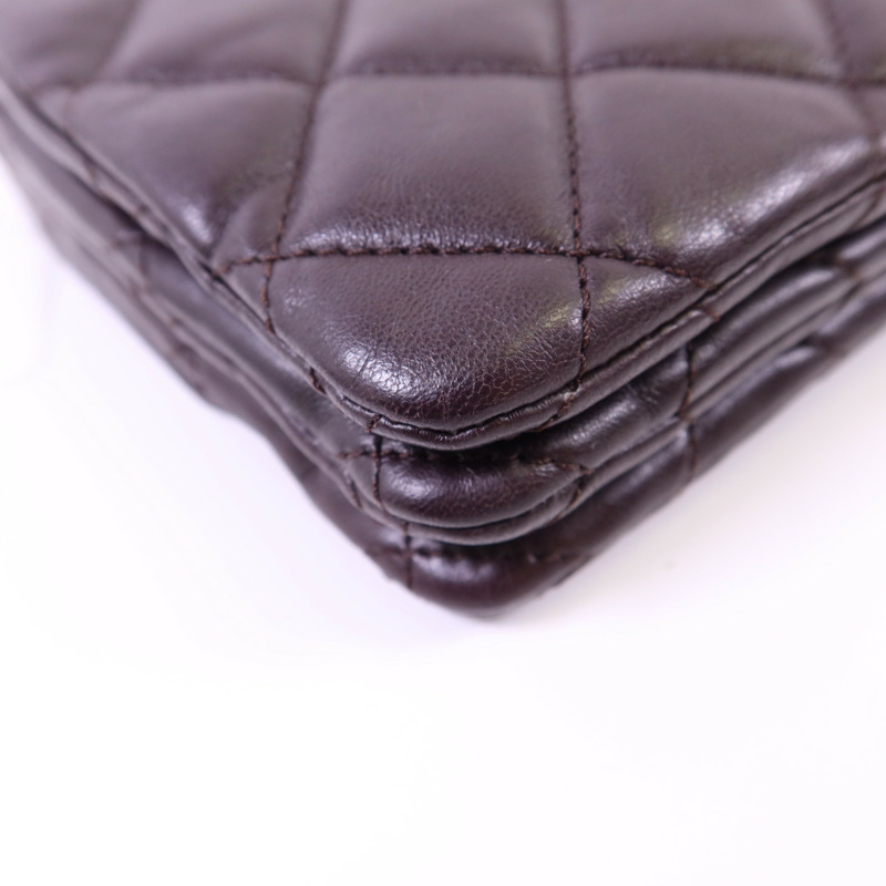 CHANEL 牛皮皮革Chain Shoulder Bag金扣鏈帶肩背袋-16