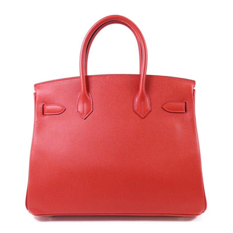 HERMES Epsom皮革Birkin 30銀扣手挽袋Rouge Casaque-1