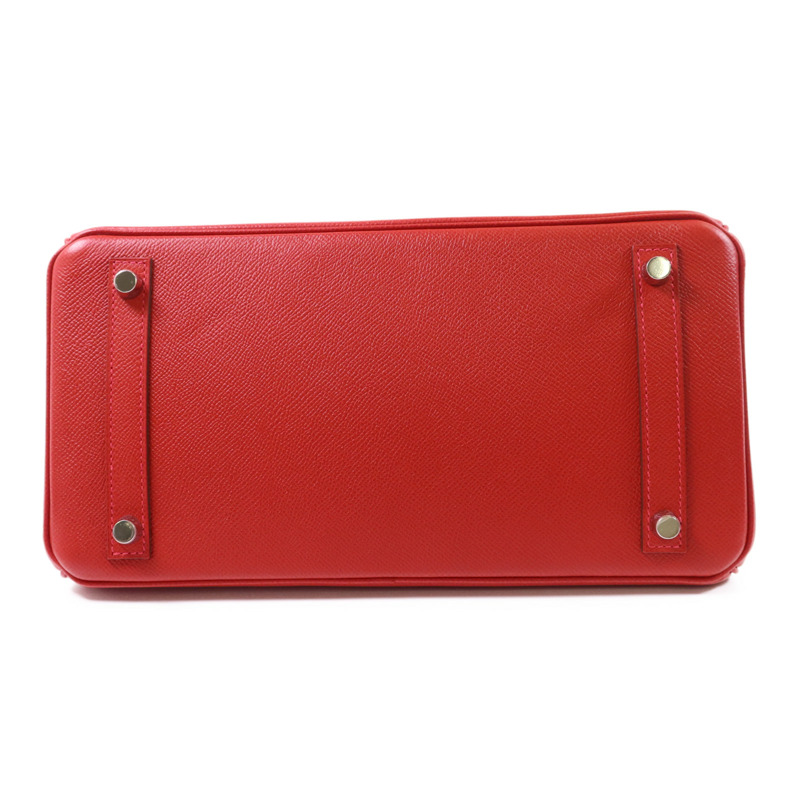 HERMES Epsom皮革Birkin 30銀扣手挽袋Rouge Casaque-3