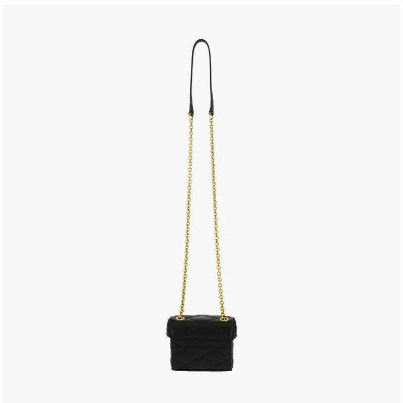 SAINT LAURENT Cassandra Monogram Quilted Micro Box Chain Shoulder Bag 766793 1EL07 1000-5