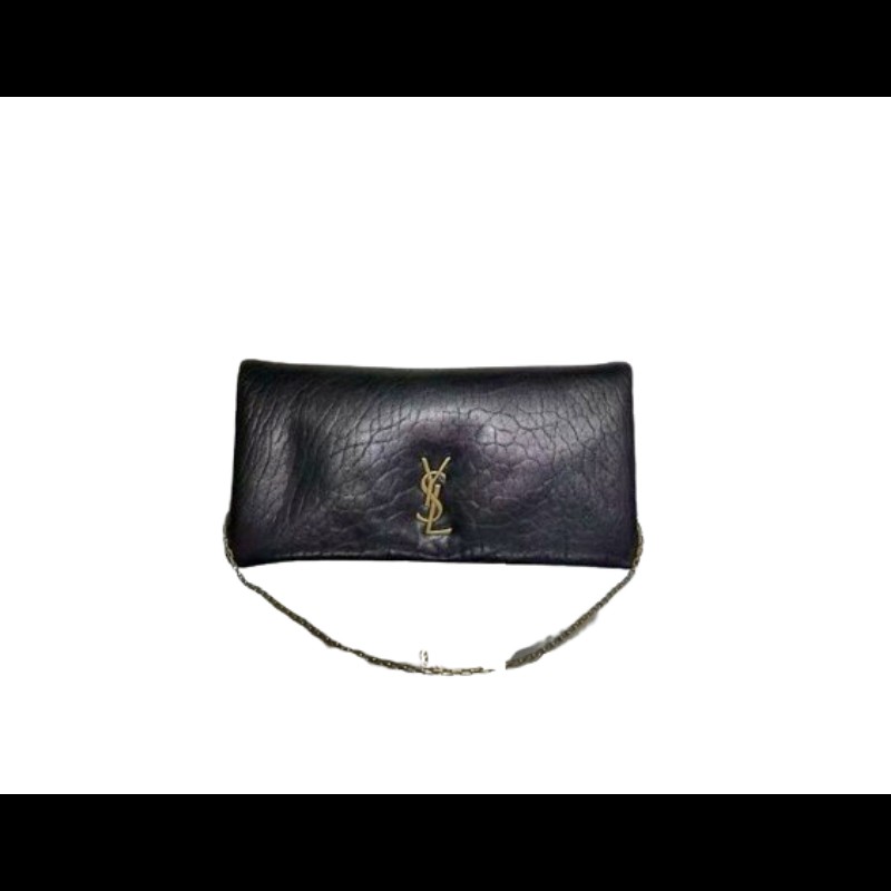 Saint Laurent Calypso 小羊皮粒紋迷你單肩包 WOC-3