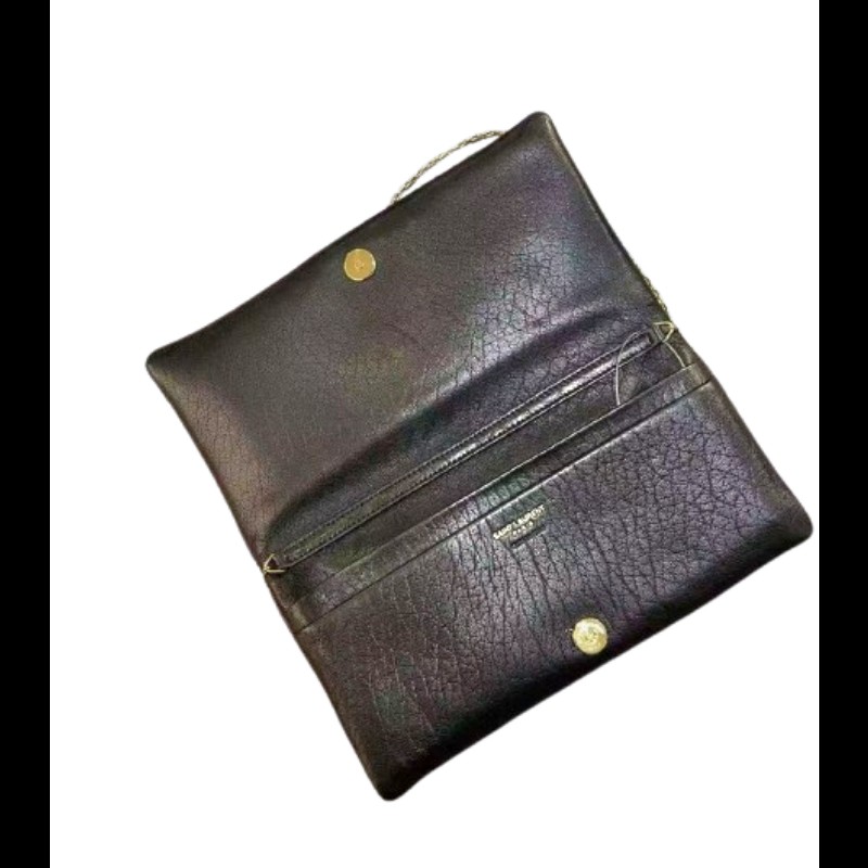 Saint Laurent Calypso 小羊皮粒紋迷你單肩包 WOC-4