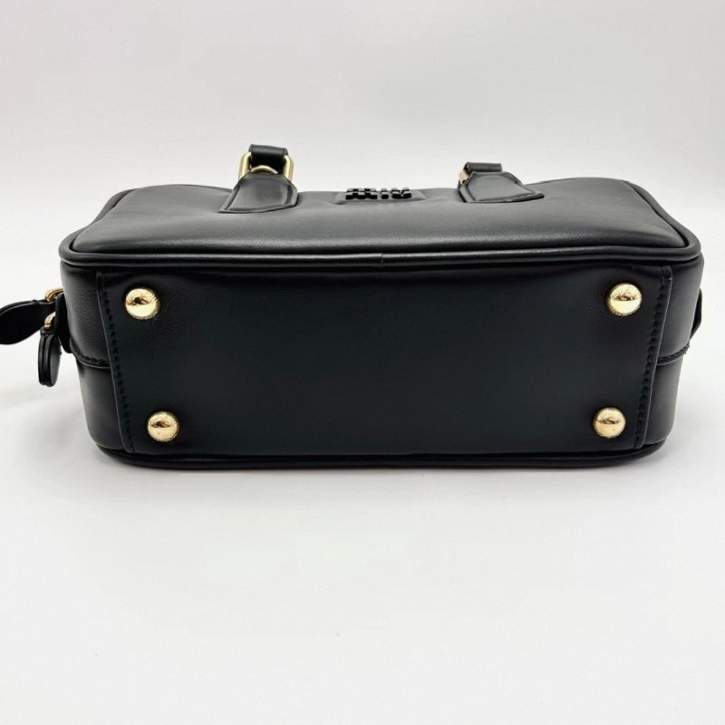 MIUMIU 黑金Arcadie保齡球肩背斜背包 23*11*8 99新配件塵袋-5