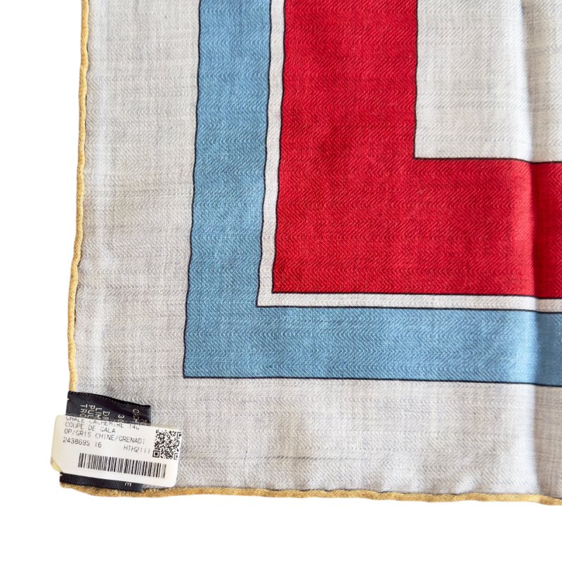 HERMES Coupe de Gala shawl 140 馬車的故事 羊絨 圍巾-7