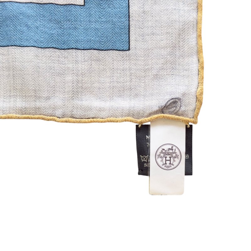 HERMES Coupe de Gala shawl 140 馬車的故事 羊絨 圍巾-8