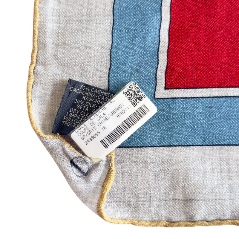 HERMES Coupe de Gala shawl 140 馬車的故事 羊絨 圍巾-9