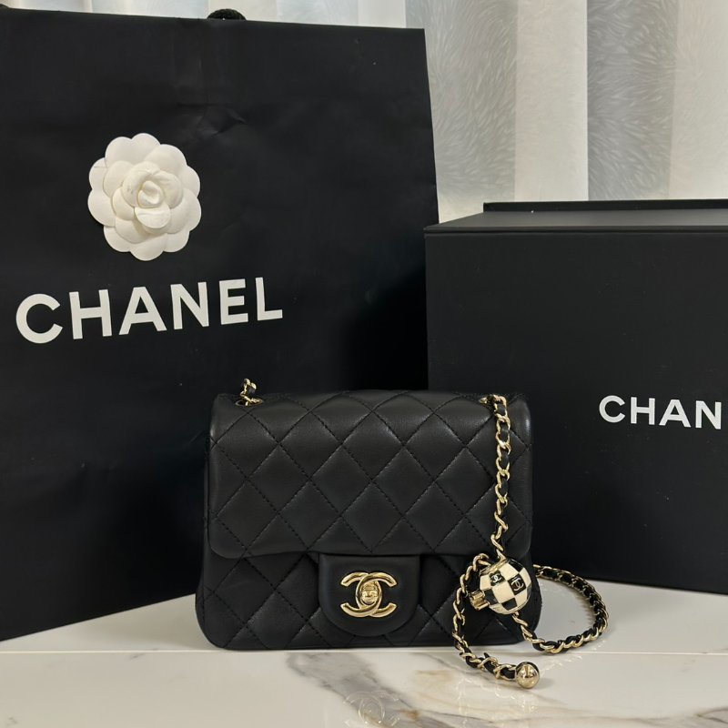 CHANEL 經典口蓋包方胖子 17 - 足球黑金-0
