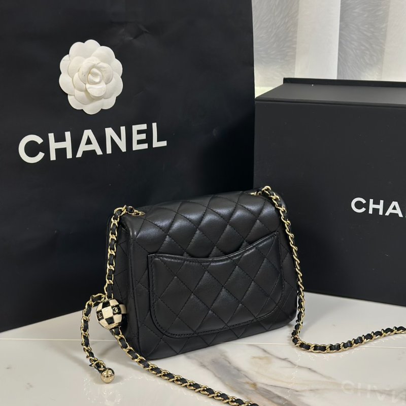 CHANEL 經典口蓋包方胖子 17 - 足球黑金-3