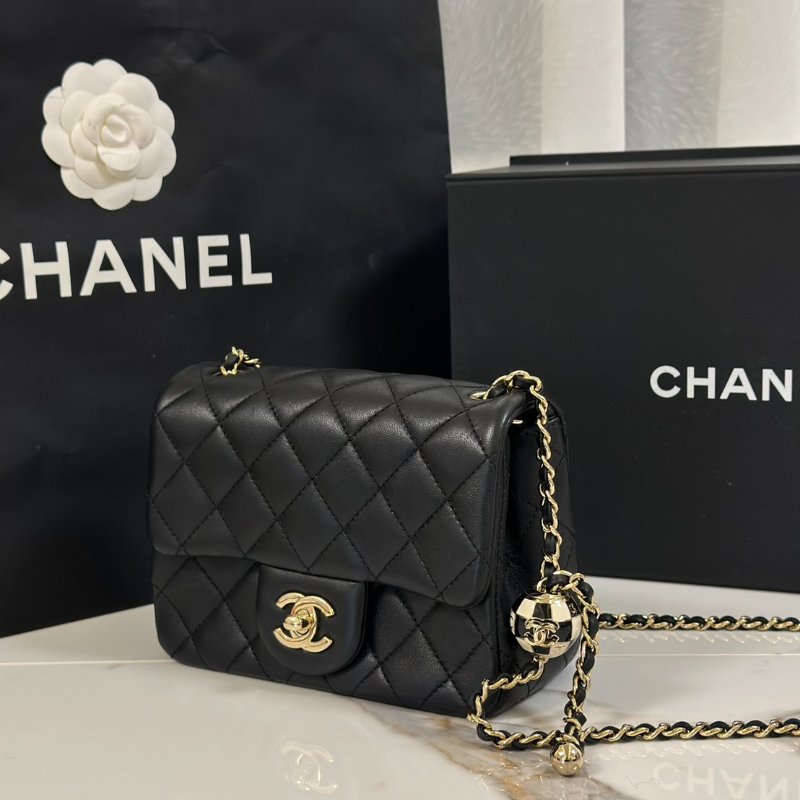 CHANEL 經典口蓋包方胖子 17 - 足球黑金-4