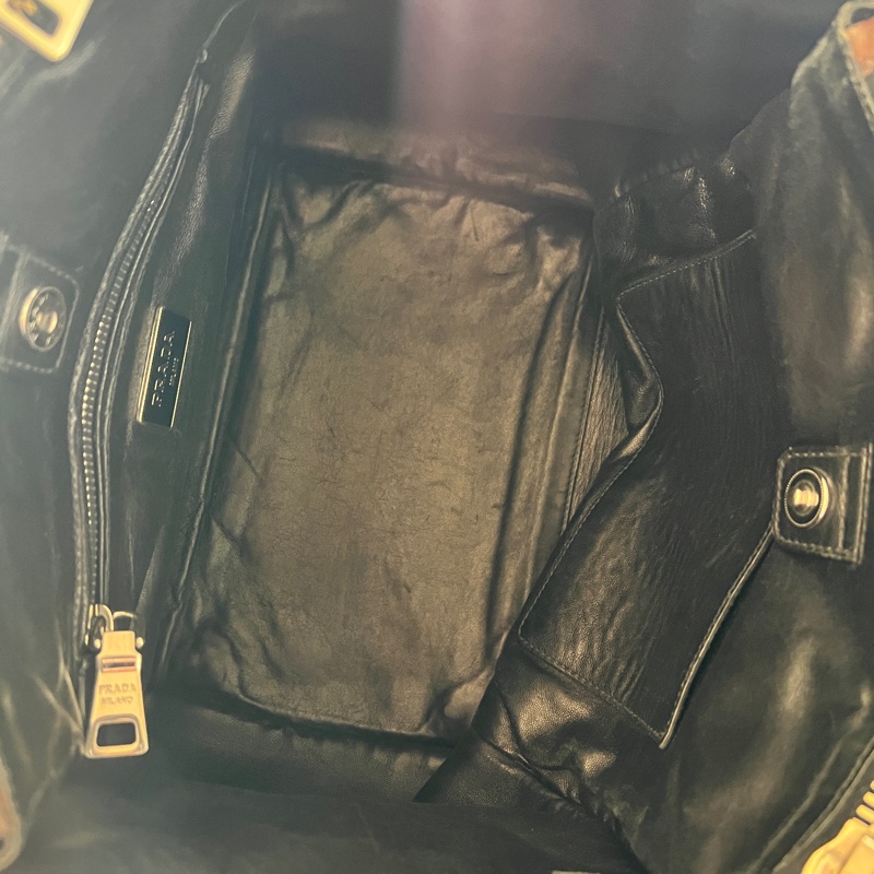 prada 麂皮手提包-8