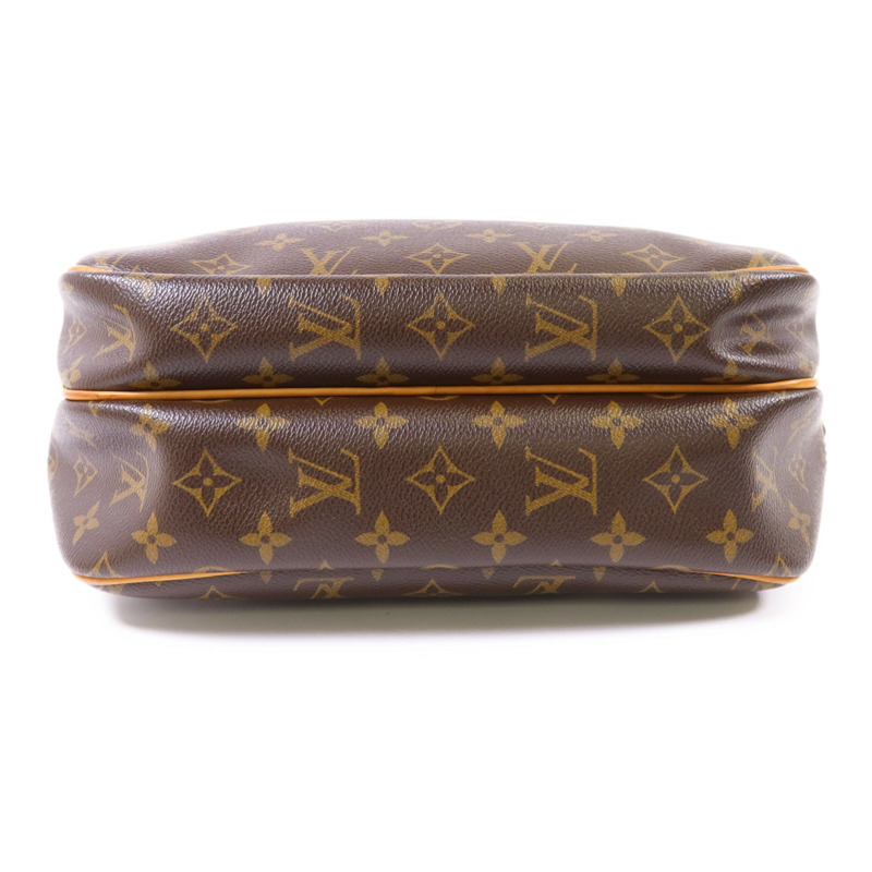LOUIS VUITTON Monogram Reporter PM金扣肩背袋棕色-3