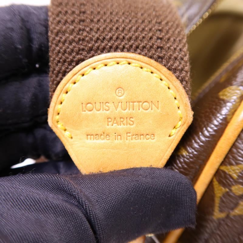 LOUIS VUITTON Monogram Reporter PM金扣肩背袋棕色-7