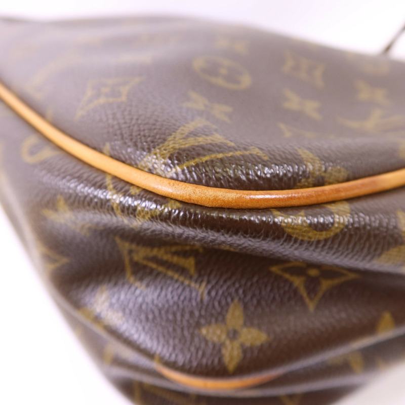 LOUIS VUITTON Monogram Reporter PM金扣肩背袋棕色-14
