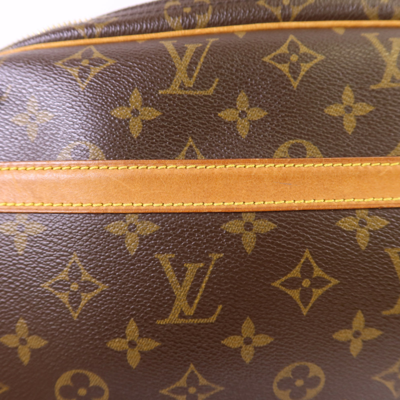 LOUIS VUITTON Monogram Reporter PM金扣肩背袋棕色-22