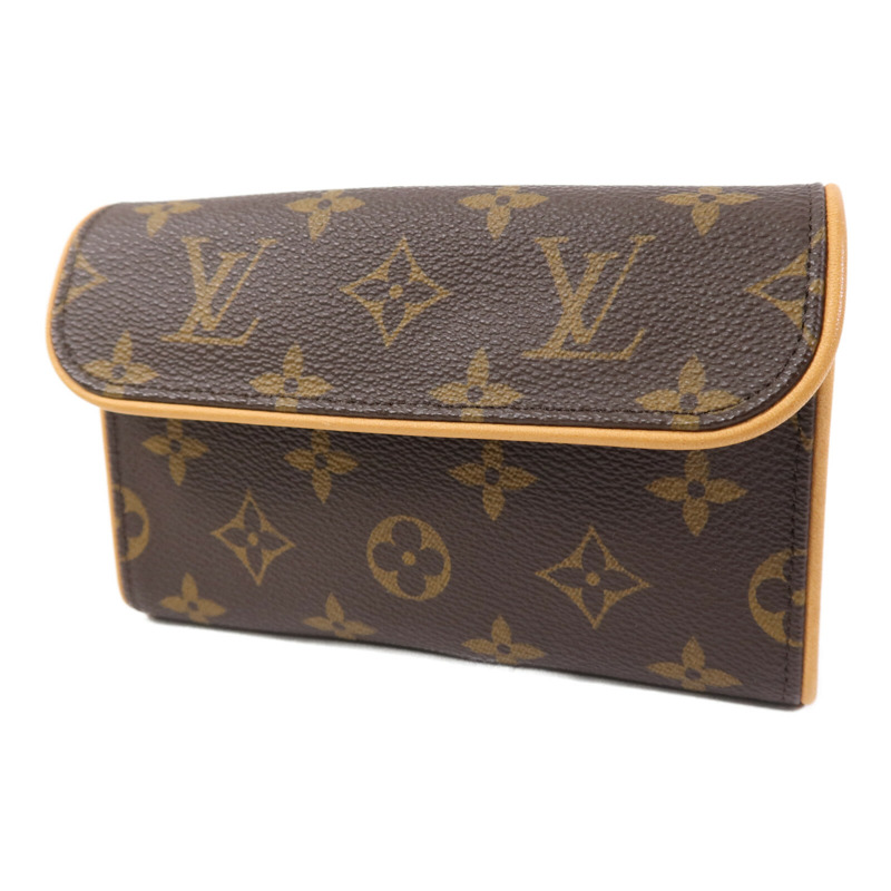 LOUIS VUITTON Monogram Pochette Florentine金扣腰包棕色-2