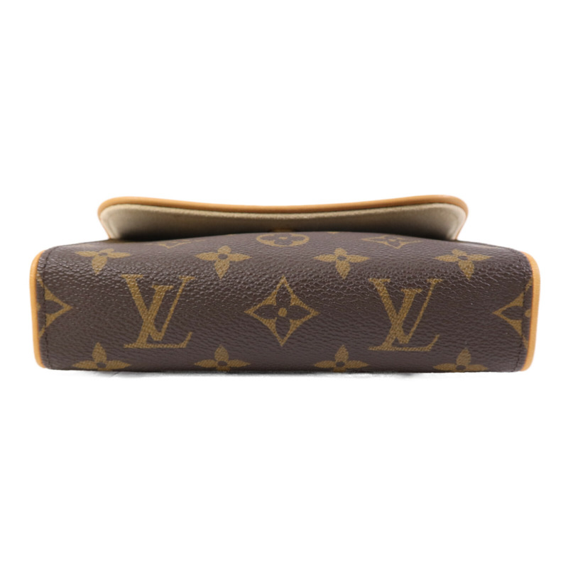 LOUIS VUITTON Monogram Pochette Florentine金扣腰包棕色-3
