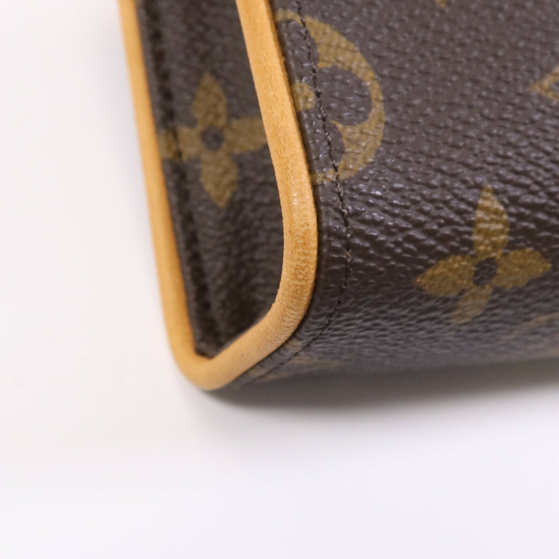 LOUIS VUITTON Monogram Pochette Florentine金扣腰包棕色-7