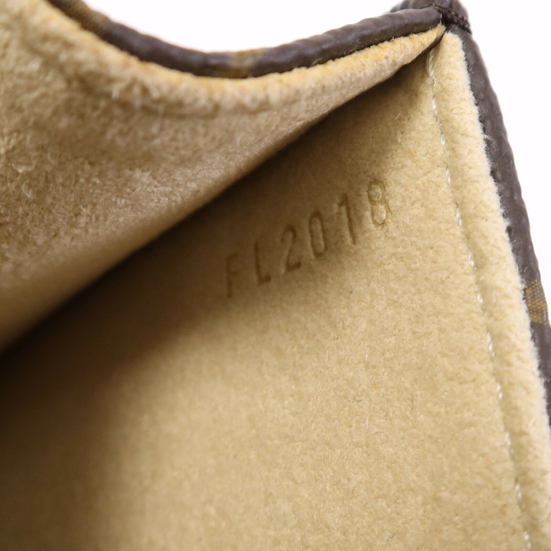 LOUIS VUITTON Monogram Pochette Florentine金扣腰包棕色-11