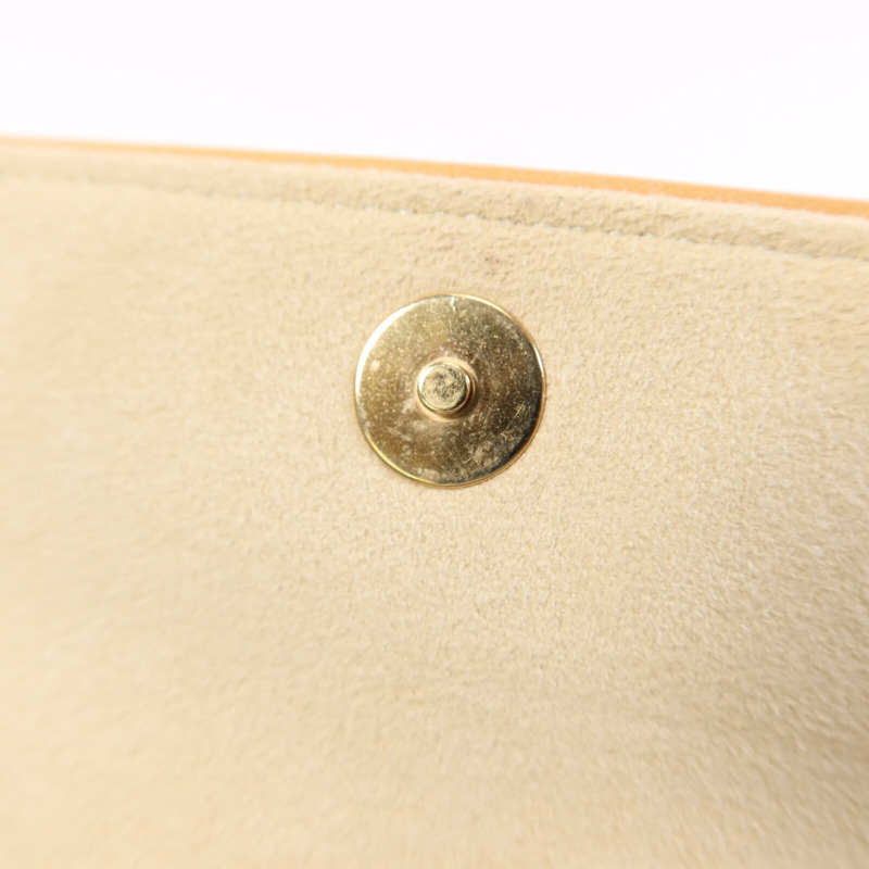 LOUIS VUITTON Monogram Pochette Florentine金扣腰包棕色-14