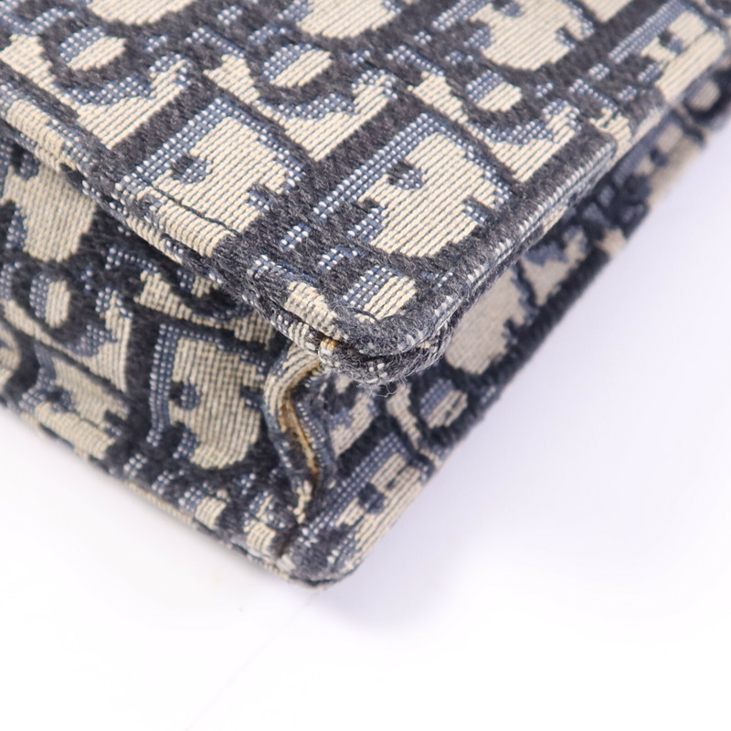 Dior 帆布Saddle Chain Shoulder金扣鏈帶肩背袋-4