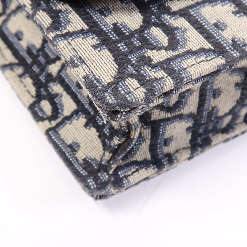 Dior 帆布Saddle Chain Shoulder金扣鏈帶肩背袋-5