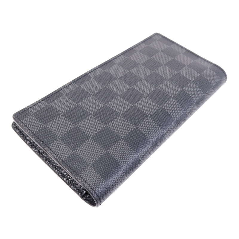LOUIS VUITTON Damier Graphite Brazza銀扣長錢包-3