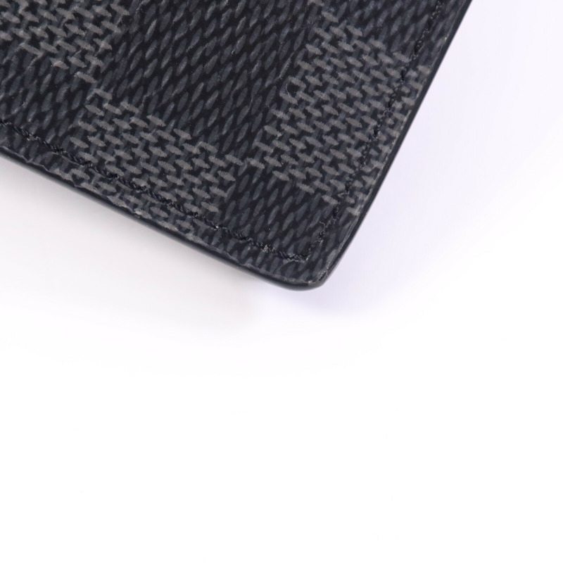LOUIS VUITTON Damier Graphite Brazza銀扣長錢包-9