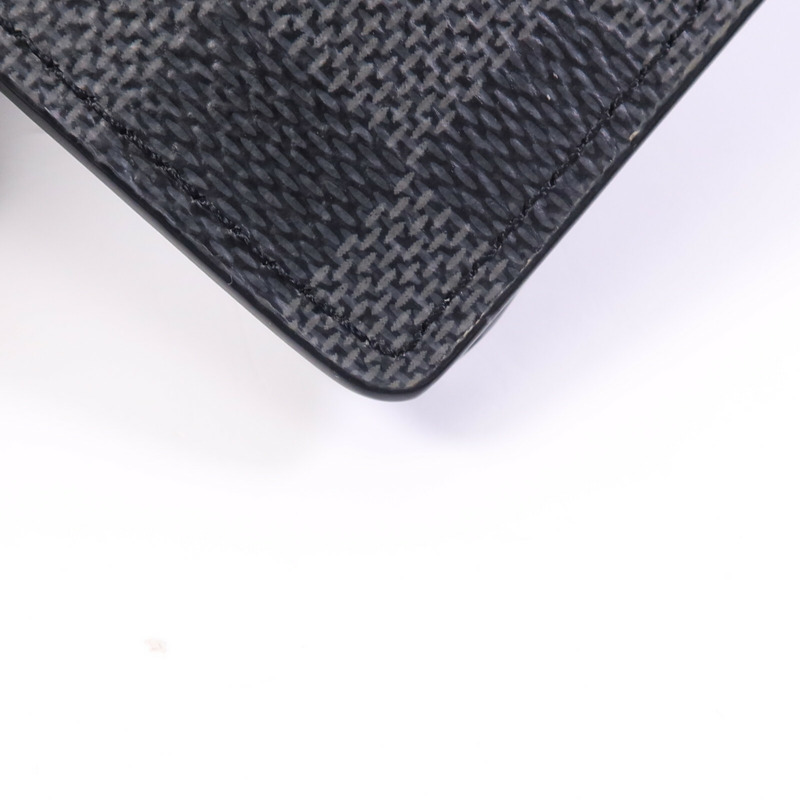 LOUIS VUITTON Damier Graphite Brazza銀扣長錢包-10
