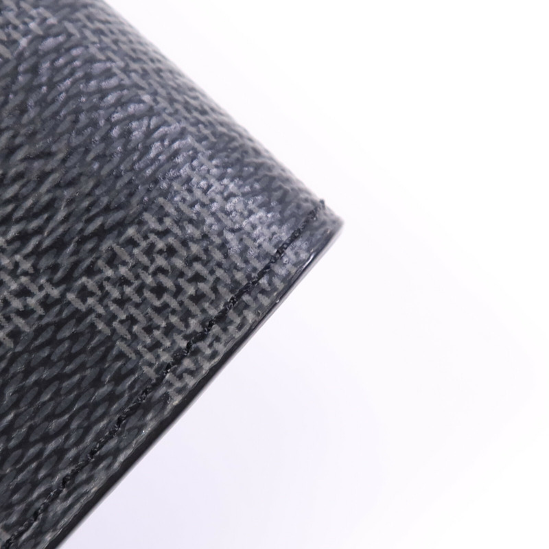 LOUIS VUITTON Damier Graphite Brazza銀扣長錢包-11
