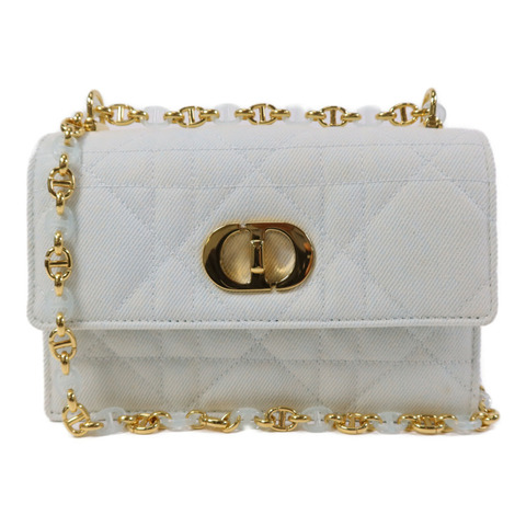 Dior Denim Miss Caro Chain Shoulder金扣鏈帶肩背袋