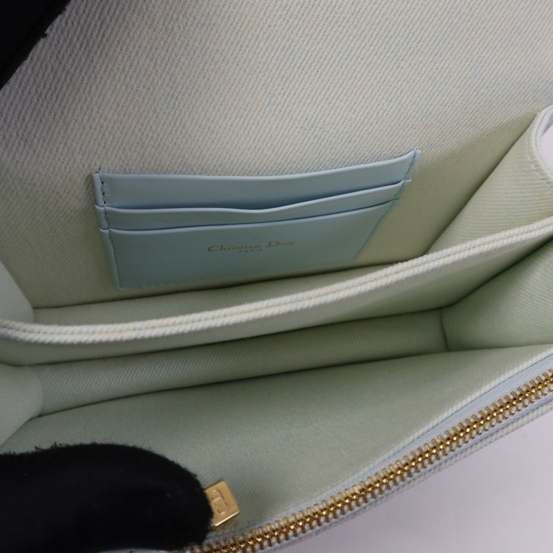 Dior Denim Miss Caro Chain Shoulder金扣鏈帶肩背袋-11