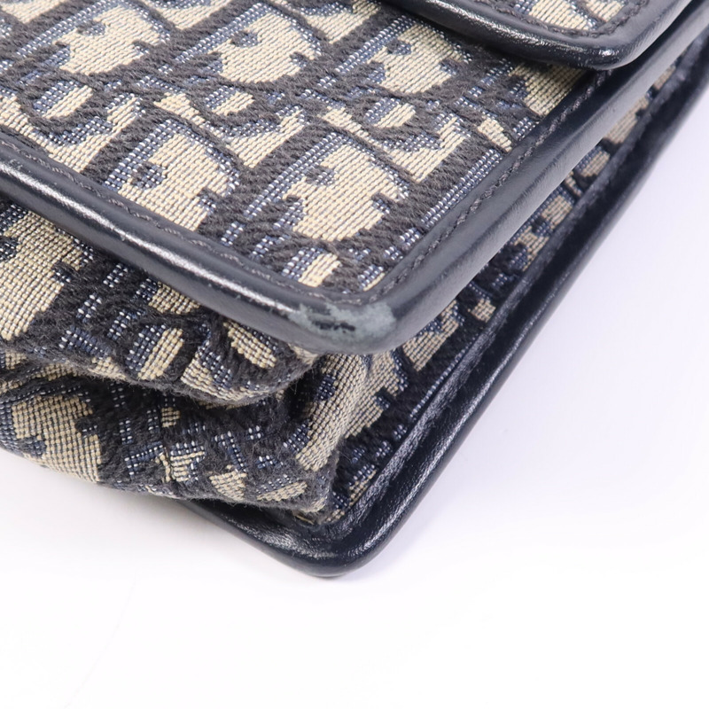 Dior Oblique Jacquard/皮革 30 Montaigne Chain Bag金扣鏈帶肩背袋-4