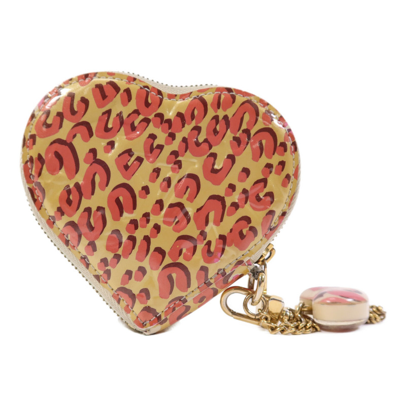 LOUIS VUITTON Vernis Leopard Porte Monnaie Coeur Broncorail金扣零錢包-1