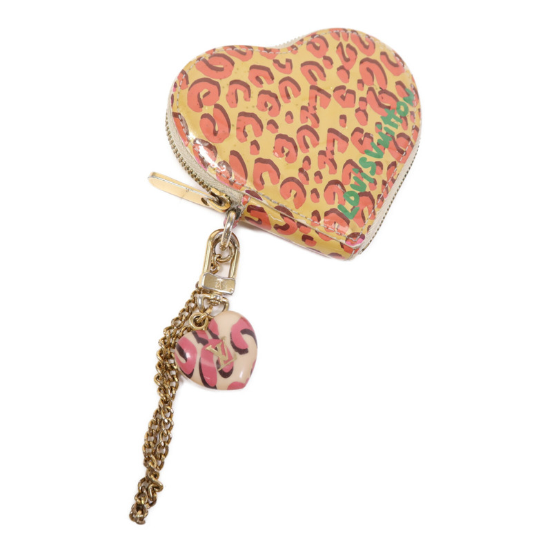 LOUIS VUITTON Vernis Leopard Porte Monnaie Coeur Broncorail金扣零錢包-2