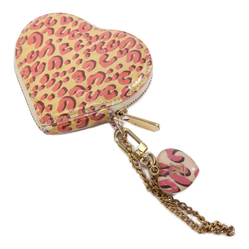 LOUIS VUITTON Vernis Leopard Porte Monnaie Coeur Broncorail金扣零錢包-3