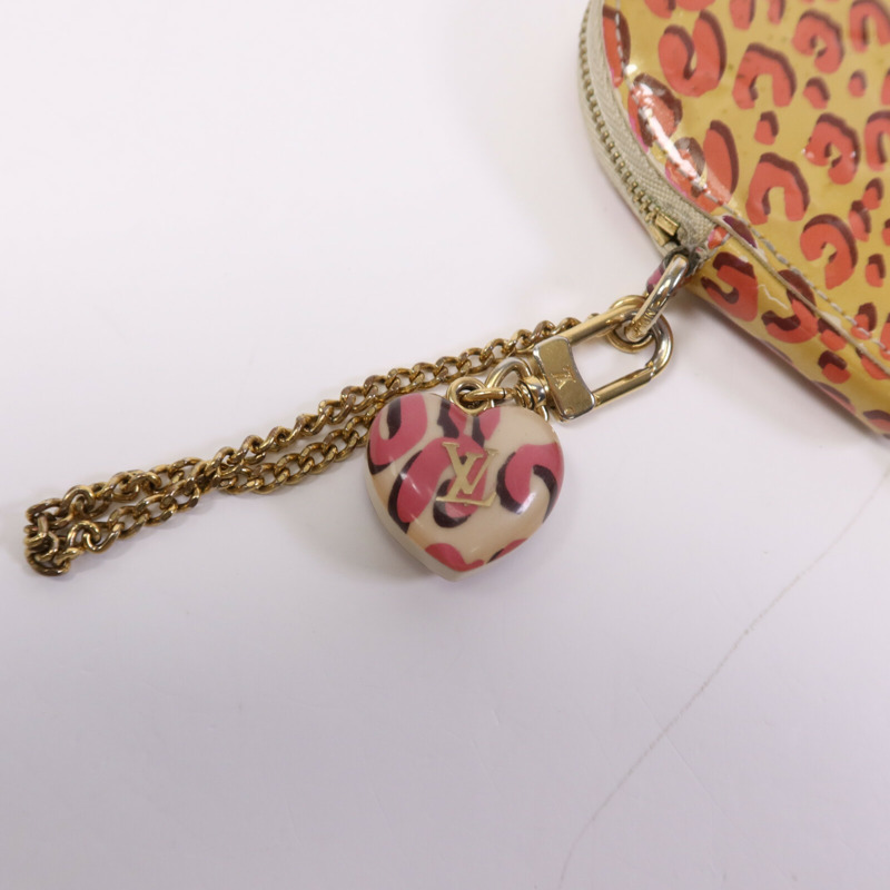 LOUIS VUITTON Vernis Leopard Porte Monnaie Coeur Broncorail金扣零錢包-7