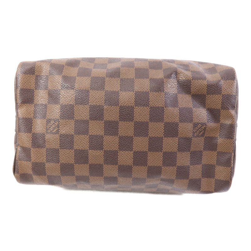 LOUIS VUITTON Damier Speedy Bandouliere 25金扣手挽肩背兩用袋-3