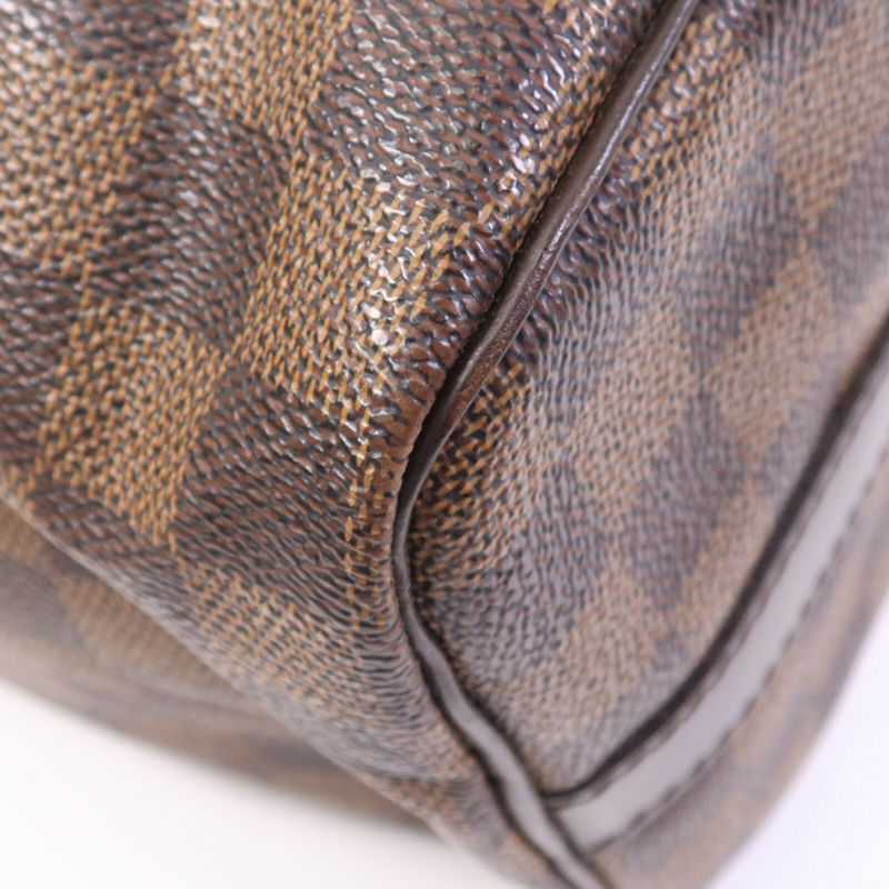 LOUIS VUITTON Damier Speedy Bandouliere 25金扣手挽肩背兩用袋-7
