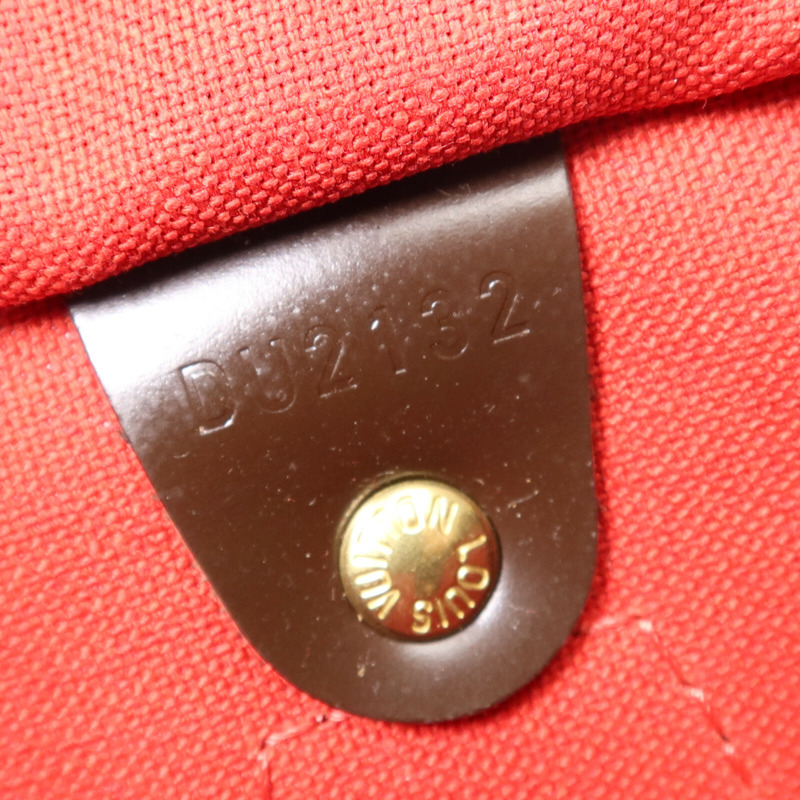 LOUIS VUITTON Damier Speedy Bandouliere 25金扣手挽肩背兩用袋-14