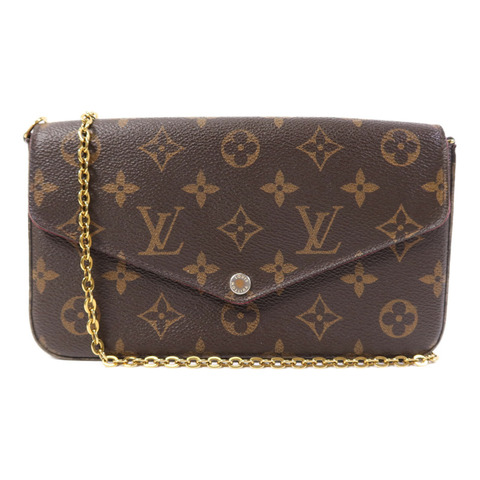 LOUIS VUITTON Monogram Pochette Felicie金扣鏈帶肩背袋