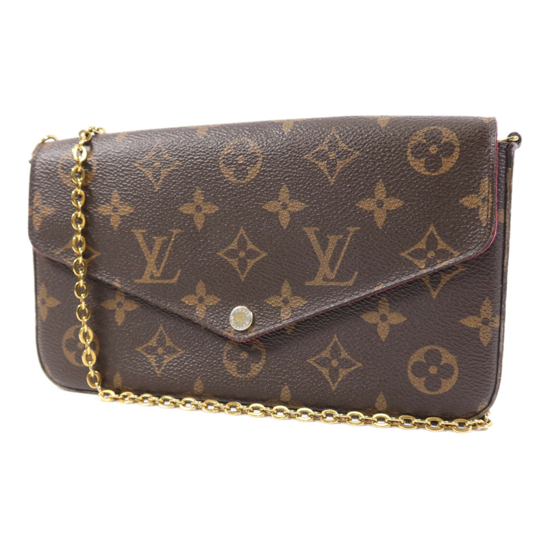 LOUIS VUITTON Monogram Pochette Felicie金扣鏈帶肩背袋-2