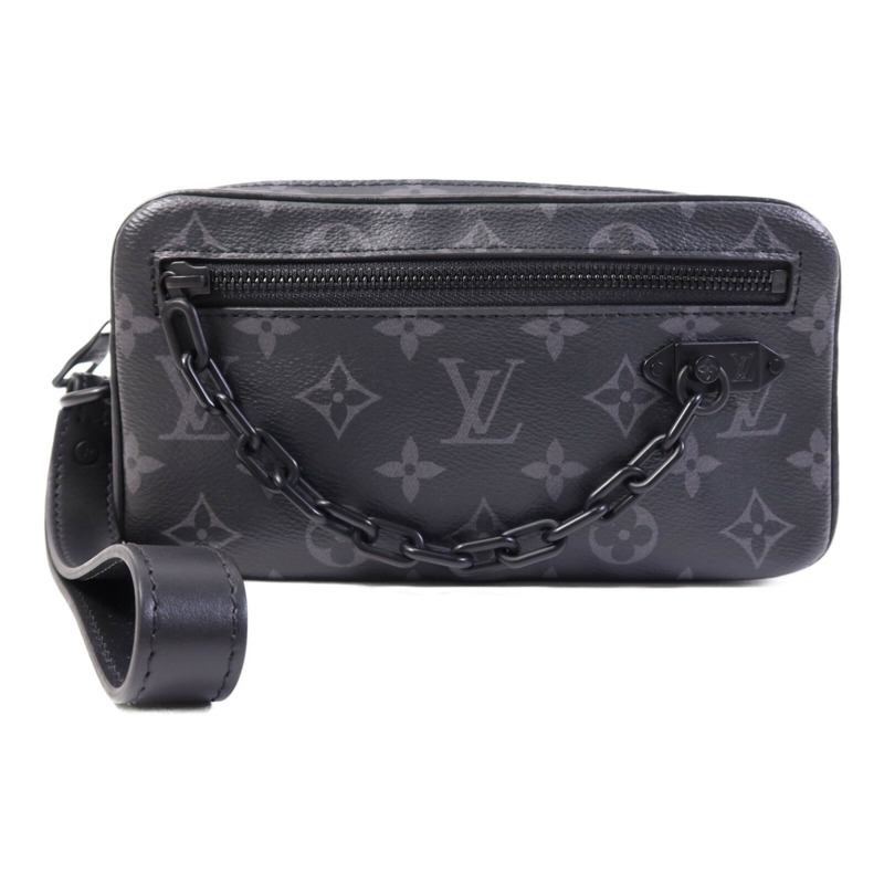 LOUIS VUITTON Monogram Eclipse Pochette Volga Clutch Bag手拿包-0