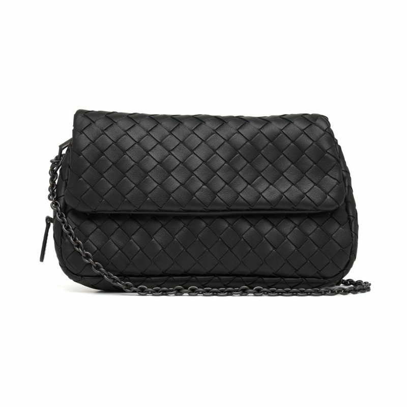 BOTTEGA VENETA Intrecciato 納帕皮革迷你鏈條斜背包-0