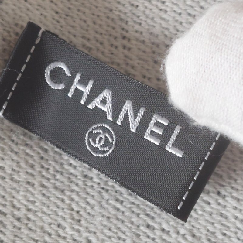 CHANEL香奈兒 🎀現貨 🎀 24K雙色撞色/拼色圍巾~(近新品)-29