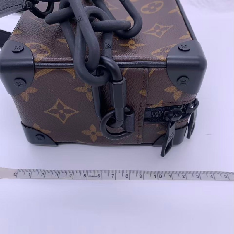 Vuitton/路易威登 LV Keepall Nano猴子包,限量秀款,老花帆布配橙色拉鍊,肩帶可調節,尺寸21x12.5x6cm-20