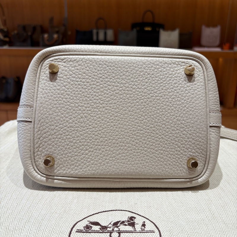 【氣質奶白色、金扣超稀有】Hermès Picotin 18 手提包｜冰川白 TC 牛皮｜K刻2025最新年款＋完整配件-5