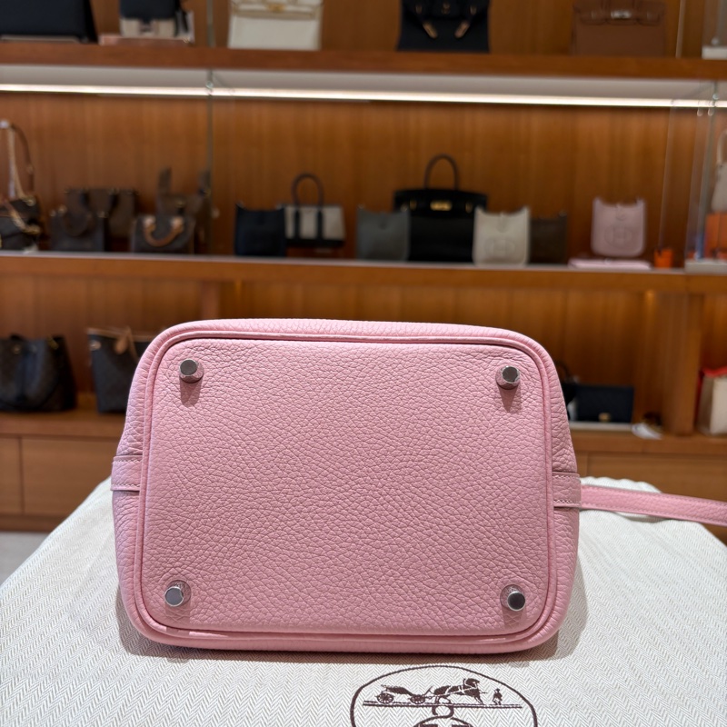 【夢幻櫻花粉、銀扣甜而不膩】Hermès Picotin 18 手提包|TC小牛皮|W刻 2024年份+原廠全配-4