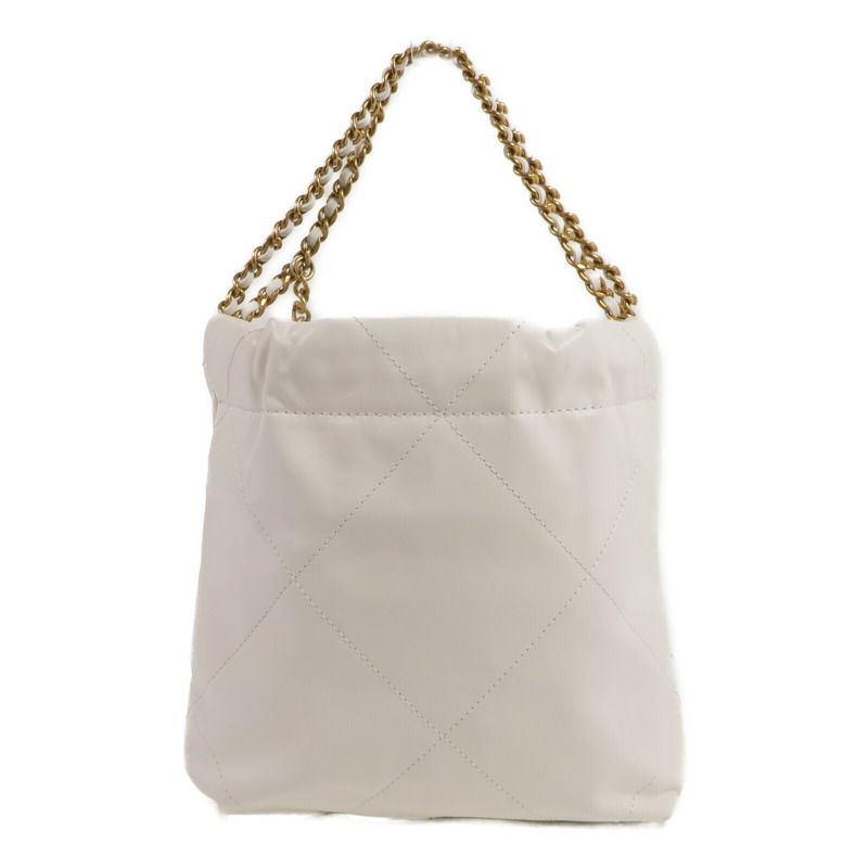 CHANEL 牛皮皮革Mini 22金扣手挽肩背兩用袋-1